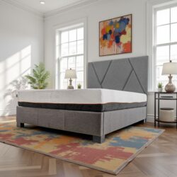 Regen - 10" California King Size Cooling Copper Infused Memory Foam Mattress - White