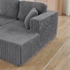 Modern Minimalist Style U Shape Modular Sectional Sofa Sleeper - Gray - Image 6