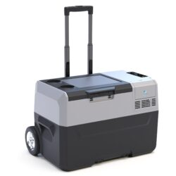 Car Freezer Portable Refrigerator Freezer With App Control And 6'' Off-Road Wheels, 12V, 45W Cooler Freezer, Low Noice - Antique White / Gray