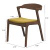 Dakota - Velvet Dining Chair (Set of 2) - Brown / Yellow - Image 3