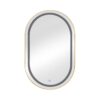 Oval Medicine Cabinet Mirror Bathroom Mirror With Storage Wall Mounted Medicine Mirror Cabinet With LED - Golden - Image 9