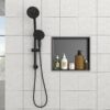 17" X 15" Stainless Steel Shower Niche With Corrosion Resistant Finish - Gunmetal Black - Image 4