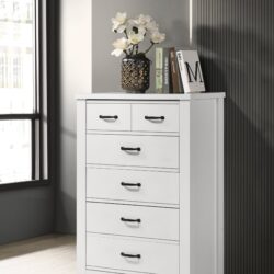 Cassini - 5 Drawer Chest - White