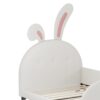 Twin Size Upholstered Rabbit-Shape Princess Bed, Twin Size Platform Bed With Headboard And Footboard - White - Image 7