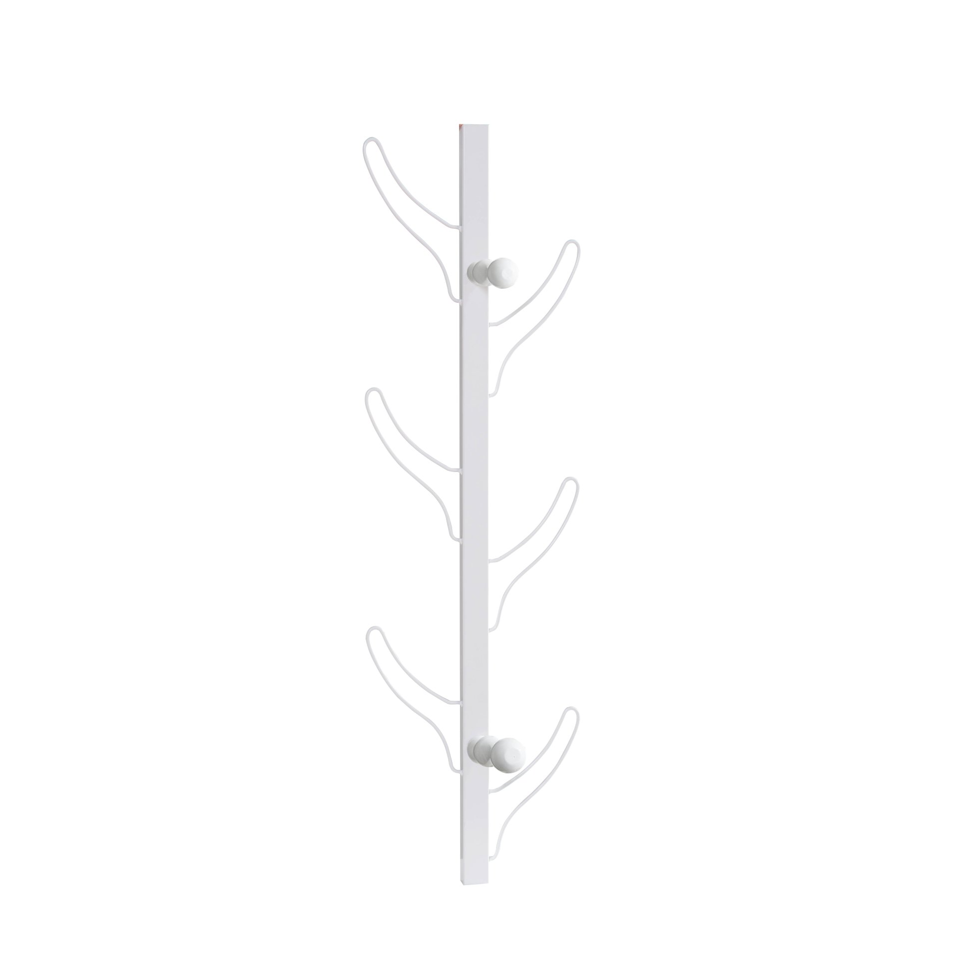 Vertical Eight Hook Coat Rack Wall Mount - White - Image 3