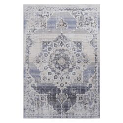 Payas - 2' X 3' Medallion Area Rug - Cream / Blue