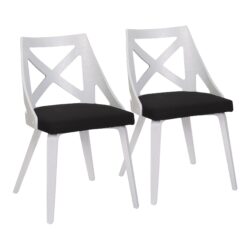 Charlotte - Farmhouse Chair (Set of 2) - White / Charcoal