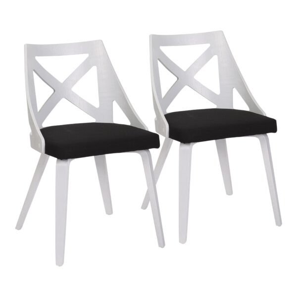 Charlotte - Farmhouse Chair (Set of 2) - White / Charcoal