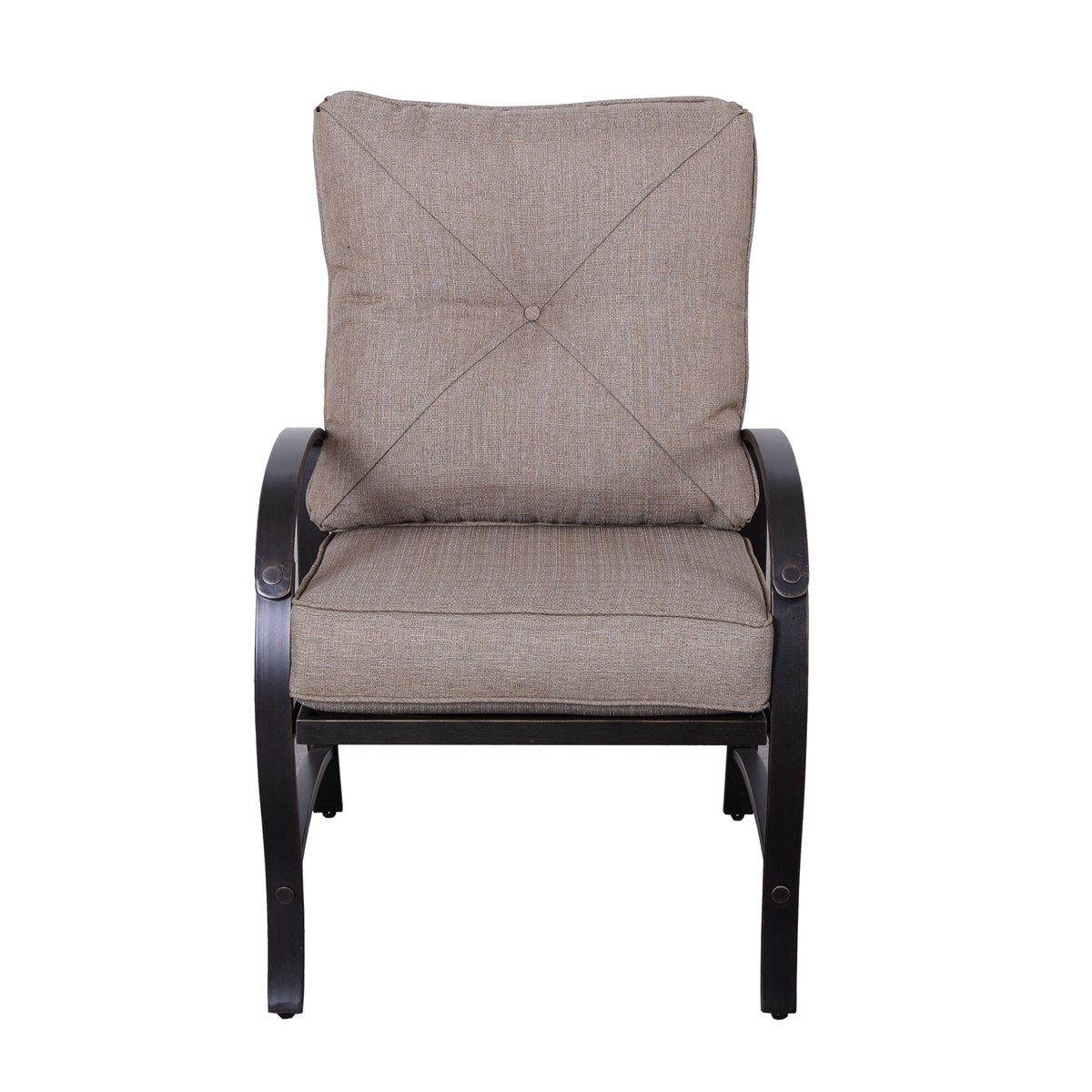 Modern Dining Chair With Back And Seat Cushion (Set of 2) - Antique Bronze - Image 6