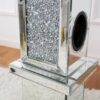 Crushed Diamond Floating Mirrored Wine Bottle Holder - Silver - Image 7