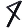 X Table Legs 28X 24", Wide Metal Table Legs, Heavy Duty Steel Desk Legs Table Leg Dining Table Legs Coffee Desk Leg (Set of 2) - Black - Image 4