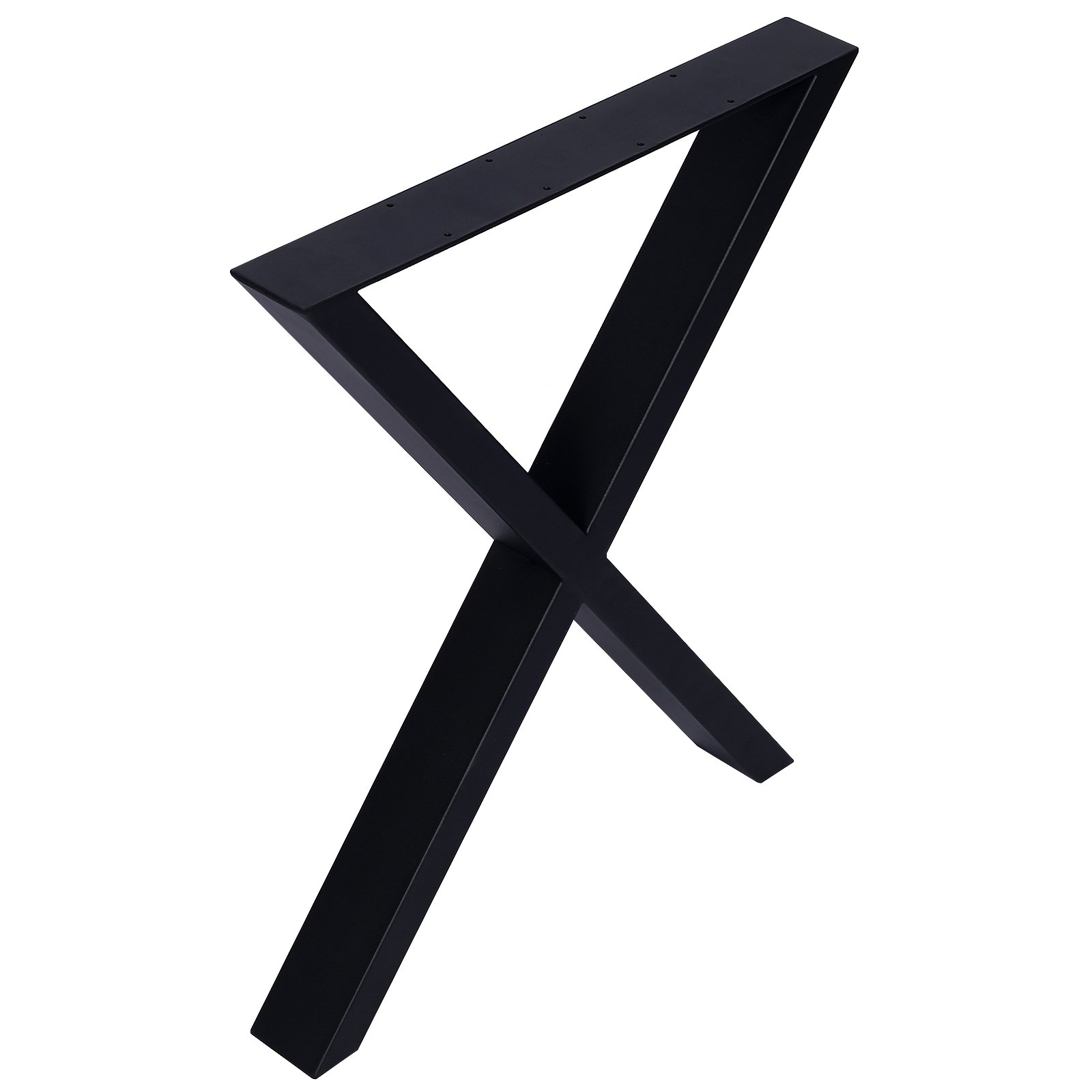 X Table Legs 28X 24", Wide Metal Table Legs, Heavy Duty Steel Desk Legs Table Leg Dining Table Legs Coffee Desk Leg (Set of 2) - Black - Image 4