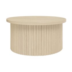 Coffee Table, Round Coffee Table, Modern Side Tables Accent End Table For Living Room, Apartment - Natural