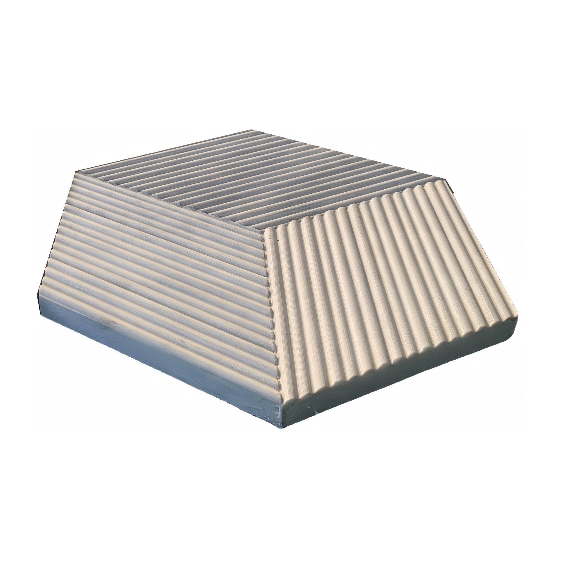 Hexagon Carrara Stone Marble Tile Ol Textured 3D Fluted (Set of 12) - Natural / Gray - Image 4