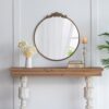 Round Wall Mounted Mirror With Metal Frame For Bathroom Living Room - Gold - Image 3