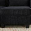 Convertible Chaise Lounge Sofa Chair Bed With USB Ports, Cup Holders & Storage - Black - Image 5