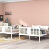 Full Over Full Bunk Bed With Ladder For Bedroom - White - Image 13