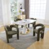 Contemporary Designed Velvet Upholstered Accent / Dining Chair - Olive - Image 11