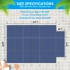 High Strength Pool Safety Cover For 16 X 32 Ft Inground Winter Swimming Pools With Center End Step - Blue - Image 3