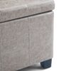 Dover - Storage Ottoman Bench - Distressed Gray Taupe - Image 4