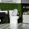 Gloss Tornado Flush 1 Piece Elongated Toilet With Siphonic Side Press, ADA Comfort Chair Height - Gloss White - Image 13