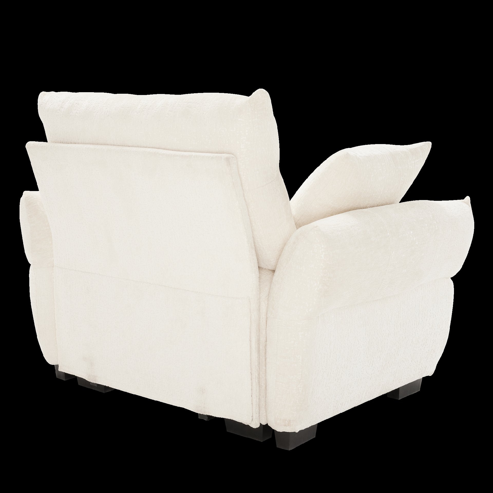 Ergonomic Single Seater Sofa With High Resilience Support Cushions And Throw Pillows, Modern Design - White - Image 6