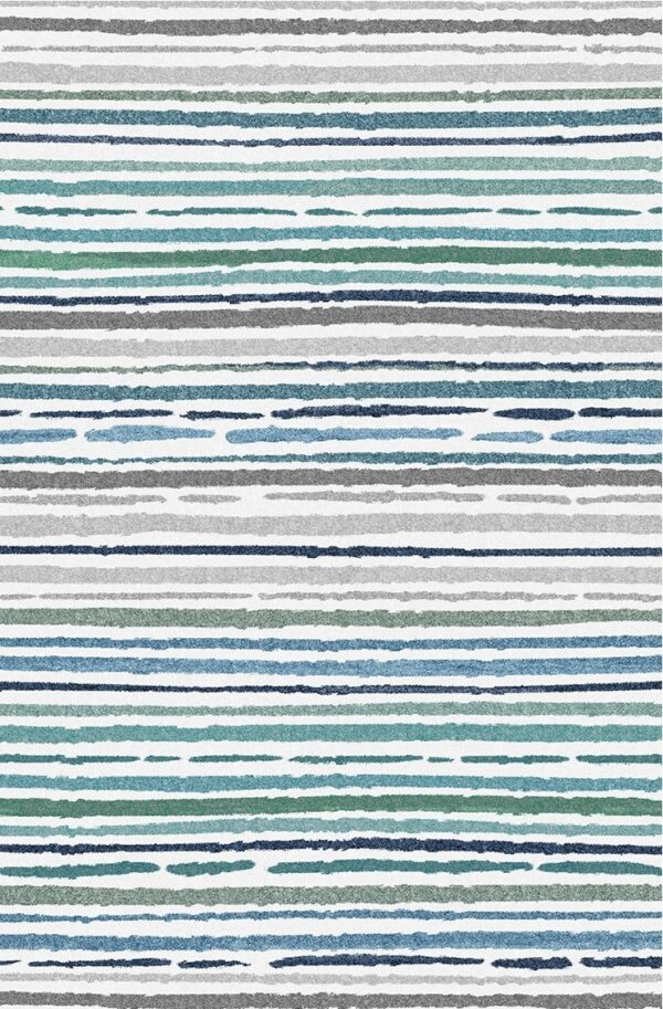 Sphinx - Indoor & Outdoor Washable Non - Slip Accent Rug, Elegant Design- Beige / Blue