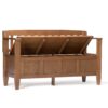 Brooklyn - Entryway Storage Bench - Medium Saddle Brown - Image 2