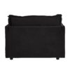 Modern Armchair Sofa Cozy Upholstered Sofa Chair With Movable Ottoman Chenille, Wide Seat & Curved Armrests - Black - Image 16