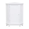 Bathroom Cabinet Triangle Corner Storage Cabinet With Adjustable Shelf Modern Style - White - Image 16
