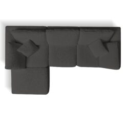 Cloud L Shape Modular Sectional Sofa With Ottoman, 3 Seater Convertible Couch - Gray