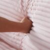 Elegant Corduroy Sofa With Throw Pillows And Backrests For Living Room Leisure - Pink - Image 7