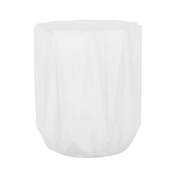 Outdoor Lightweight Concrete Side Table - Antique White