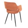 Margarite - Contemporary Dining / Chair (Set of 2) - Black / Orange - Image 4