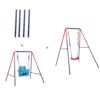 Xiunan Leisure - 2 In 1 Baby Swing Set Safe Playground Accessory - Blue / Red - Image 6