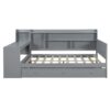 Full Size Daybed With 3 Drawers USB Ports And Desk - Gray - Image 3