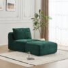 Compressed Sofa, Single Chaise Longue, Movable Ottoman For Living Room - Green - Image 2