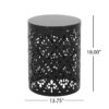 Outdoor Metal, End Table Large - Black - Image 3