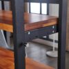 Multifunction Convertible Dining Table, Free Switch Space Saving Table Shelf For Home And Studio - Mahogany - Image 8