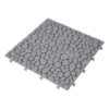Interlocking Deck Tiles Plastic Waterproof Outdoor All Weather Anti-Slip Bathroom Shower Balcony Porch Strong Weight Capacity Upto 440 Lbs, Pebble Stone Pattern Pack Of 60 - Gray - Image 15
