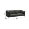Tadi - Top Grain Leather Loveseat - Black - Image 5