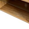 Rattan TV Cabinet With Variable Color Light Strip, Double Sliding Doors For Storage, Adjustable Shelf, Metal Legs, TV Console For Living Room - Natural - Image 12