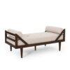 Modern Chaise Lounge With Button Tufting And Bentwood Structure - Beige - Image 6