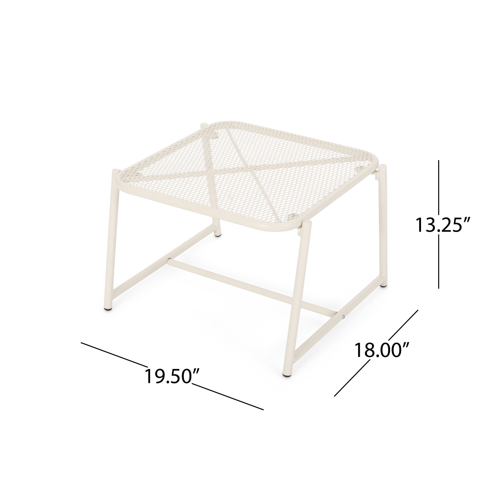 Kincaid - Modern Side Table With Mesh Top - Matte White - Image 3