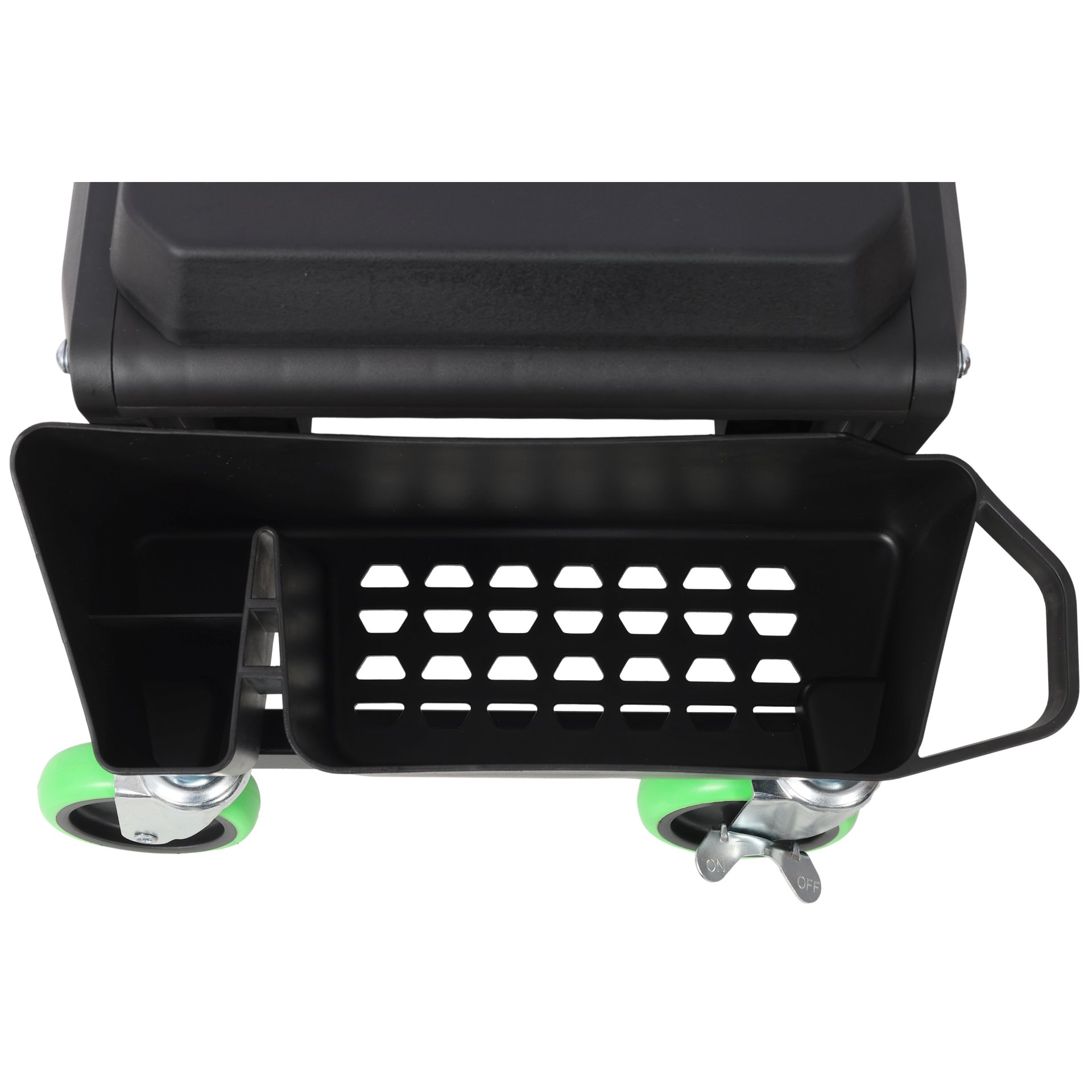 Heavy Duty Mechanic Stool With Wheels And Soft Rubber Cushion And 330Lbs Capacity - Green - Image 12