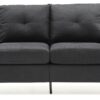Modern Design Modular Loveseat - Black - Image 2