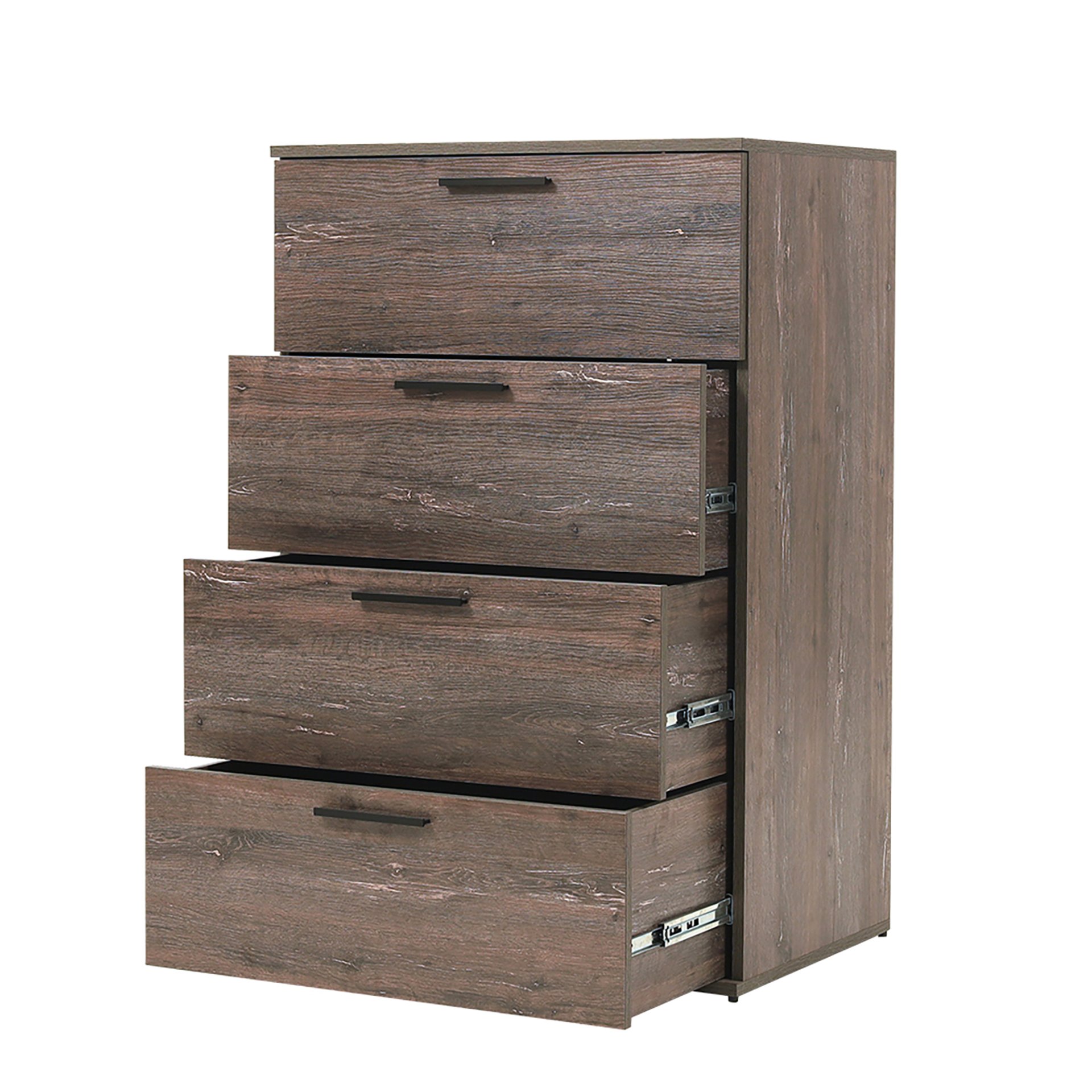 Oliver - Farmhouse Jumbo Chest With 4 Drawer Storage - Gray - Image 7