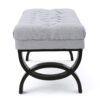 Hilton - Ottoman Bench With Classic Button Tufting - Light Gray - Image 10