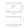 Workstation Kitchen Sink, Single Bowl Undermount 16 Gauge Stainless Steel - White - Image 3