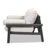 Zara - Dowel Frame Bolster Patio Deep Seating Armchair, Axroma Olefin - Wheat Beige - Image 4